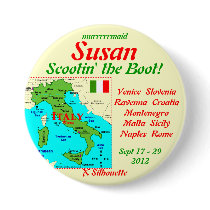 NAMETAG SCOOTIN THE BOOT SEPT 2012 PINBACK BUTTON