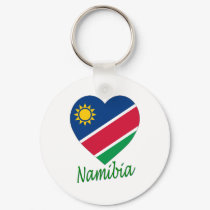Namibia Flag Heart keychains by Vexillophile Namibia Flag Heart keychains