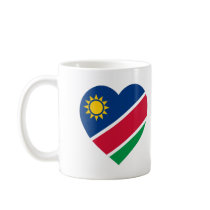 Namibia Flag Heart mugs