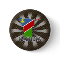 Namibia Flag Map 2.0 Pinback Button