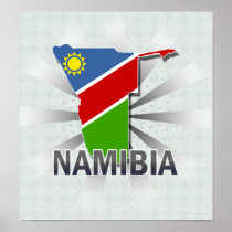 Namibia Flag Map 2.0 Posters