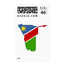Namibia flag map postage