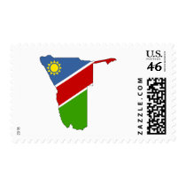 Namibia flag map postage
