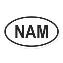 Namibia "NAM" Oval Sticker