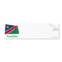 Namibia Waving Flag with Name bumper stickers by Vexillophile Namibia Waving Flag with Name bumper stickers