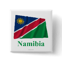 Namibia Waving Flag with Name Pin