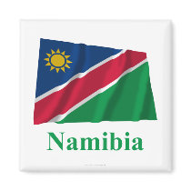 Namibia Waving Flag with Name Refrigerator Magnets