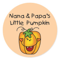Nana and Papa's Little Pumpkin T-shirts stickers by halloweengifts Nana and Papa's Little Pumpkin T-shirts stickers