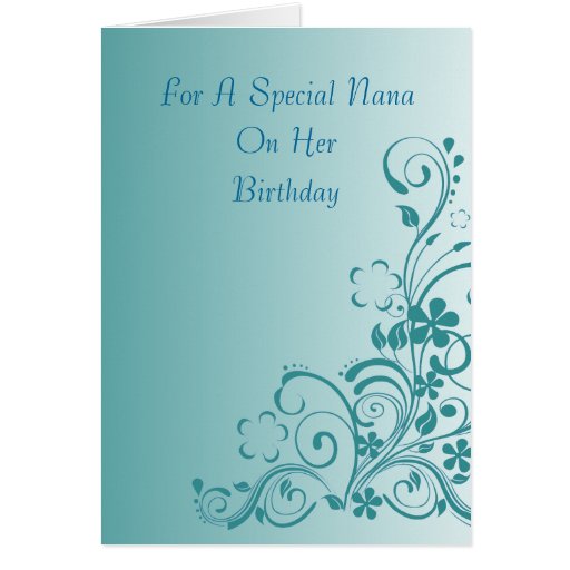 Nana Floral Birthday Card | Zazzle