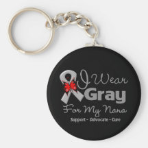 Nana - Gray Ribbon Awareness Key Chains
