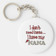 Nana is Santa Keychain