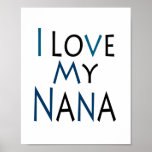Nana Poster (blue) (standard picture frame size)