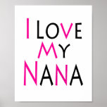 Nana Poster (pink) (standard picture frame size)