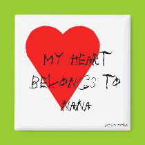 Nana' s Heart Magnet magnets