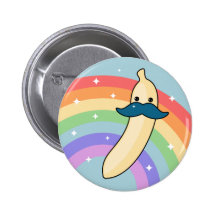 Nana Stache Pinback Buttons