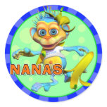 "Nanas" from The GiggleBellies Round Stickers