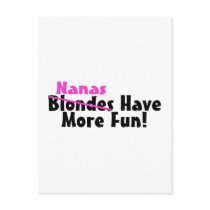 Nanas Have More Fun Pink Postcard