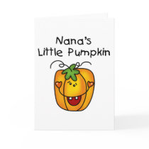 Nana's Pumpkin Halloween T-shirts and Gifts Greeting Cards