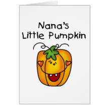 Nana's Pumpkin Halloween T-shirts and Gifts Greeting Cards