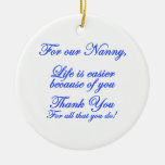 Nanny Christmas Tree Ornaments