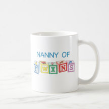Nanny of Twins Blocks Coffee Mug
