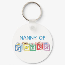 Nanny of Twins Blocks keychains by Scrappintwins Nanny of Twins Blocks keychains
