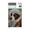 Nanny Saint Bernard with Kittens postage by arthelpinganimals Nanny Saint Bernard with Kittens postage