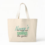 Nanny's the Name, and Spoiling's the Gam Tote Bags