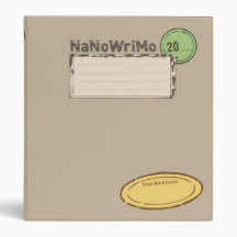 NaNoWriMo 1" Binder - Taupe