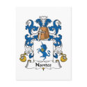 Nantes Family Crest postcards by coatsofarms Nantes Family Crest postcards