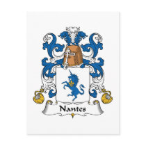 Nantes Family Crest postcards by coatsofarms Nantes Family Crest postcards