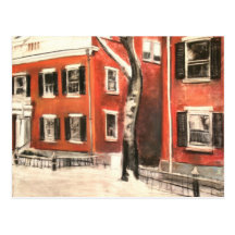 Nantucket Bricks in Winter Post Cards