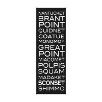 Nantucket Places Black &amp; White Wall Decor Canvas Print