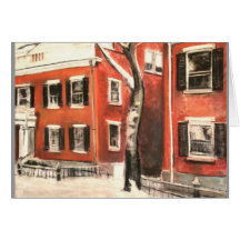 Nantucket Red Bricks Greeting Card
