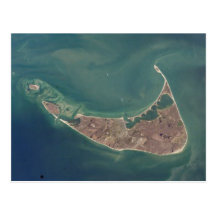 Nantucket Satellite Photograph Postcard