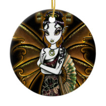 naomi, oriental, fan, fairy, faery, fae, faerie, fantasy, big, eyed, myka, jelina, mika, japanese, Ornament with custom graphic design