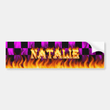 Naomi real fire and flames bumper sticker design