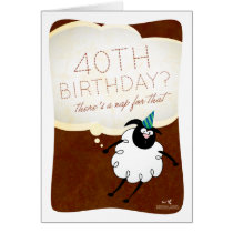 Nap for That 40th Birthday cards