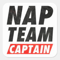 funny, nap team captain, cool, nap, captain, typography, lazy, team, lounge, lifestyle, relax, humor, fun, nap queen, nap king, words, funny words, offensive, humorous, sticker, Klistermærke med brugerdefineret grafisk design