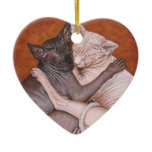 Nap Time Sphynx Sphinx cat printing art Christmas Ornament