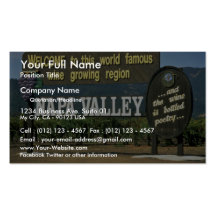 Napa Valley, California, USA Business Card