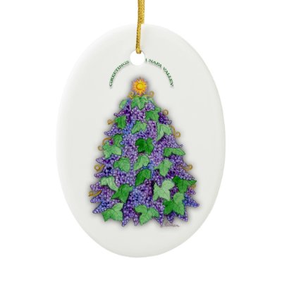 Napa Valley Grapes Christmas Tree Christmas Tree Ornaments