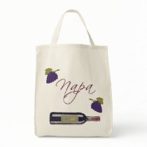 Napa Vintage Wine Bottle Tote Bags