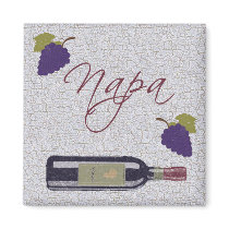 Napa Vintage Wine Bottle Fridge Magnet