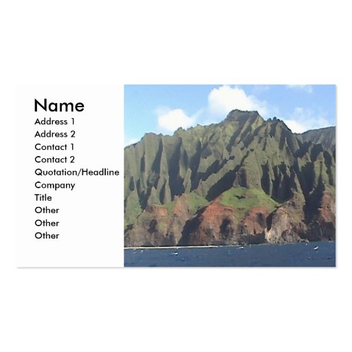 Napali Coast Profile Card Business Cards (front side)