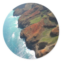 Napali Coast Round Sticker