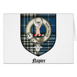 Napier Clan Crest Badge Tartan cards