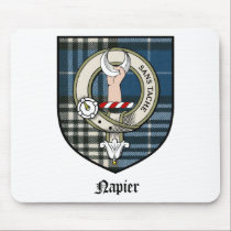 Napier Clan Crest Badge Tartan mousepads