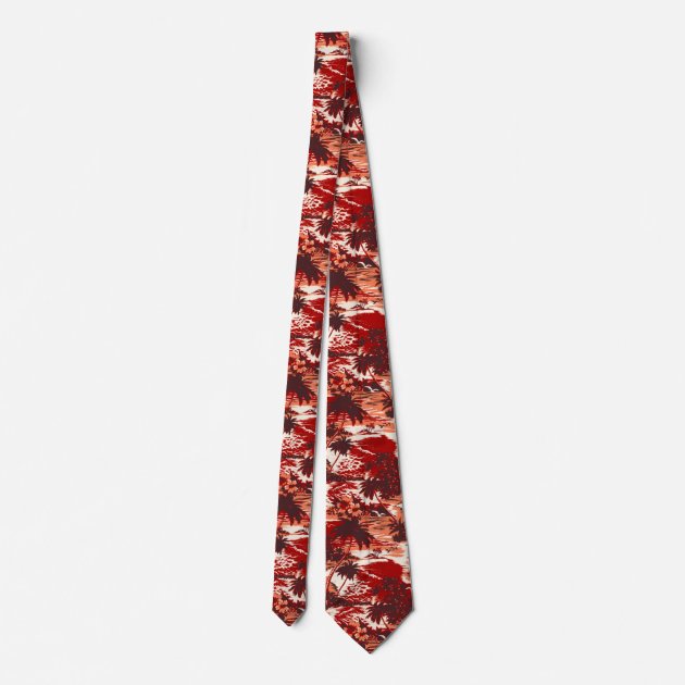 Napili Bay Tropical Hawaiian Two-sided Printed Tie-2