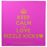 [Crown] keep calm and love rizzle kicks [Love heart]  Napkins